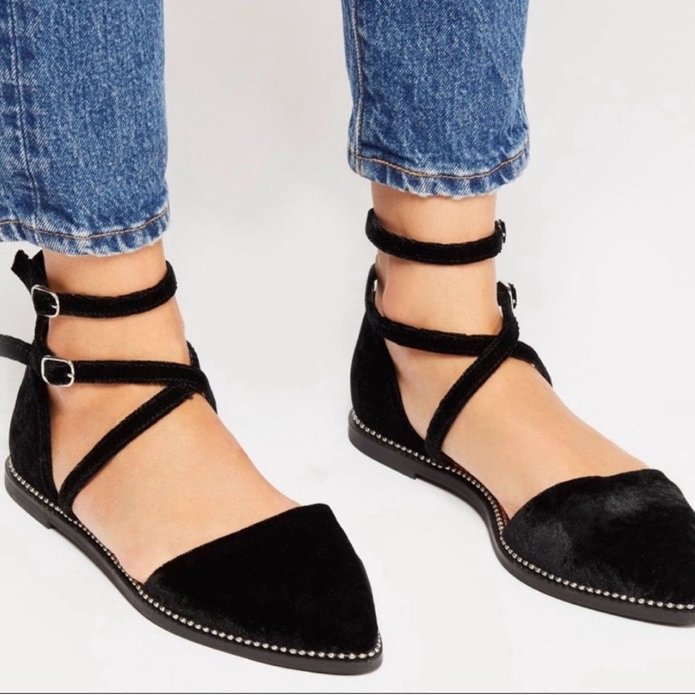 FREE PEOPLE | Faryl Robin Velvet Flat Shoes